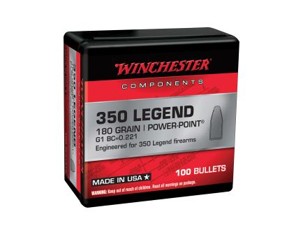 Winchester Ammunition .350 Legend 180 gr Reloading Bullets  PP 100rds - WB350P180X