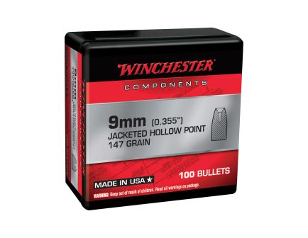 Winchester Ammunition 9mm 147 gr Reloading Bullets  HP 100rds - WB9JHP147X
