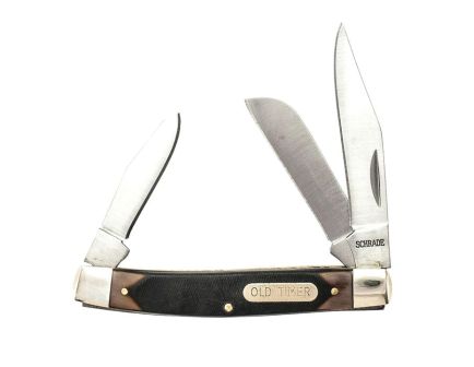 Old Timer 34OT Folding Knife Clip Point/Sheepsfoot/Pen, Black - 1149100