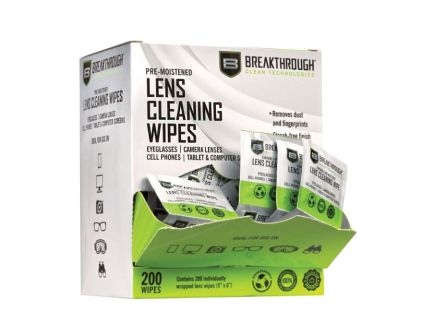 Breakthrough Clean Multi-Purpose Lens Wipes 5" x 6", White - BT-LW-200