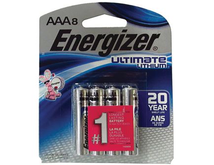 Energizer Ultimate Lithium AAA Battery - High-Performance 1.5 V Cells - L92SBP-8.H3