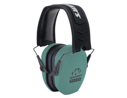 Walker Razor Slim Polymer Passive Earmuff Adult/27 dB, Black/Teal - GWP-RSMPAS-TL