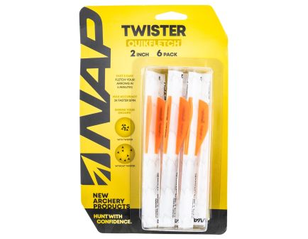 Quickfletch Twister White Orange/ 6 Pack - 60-637