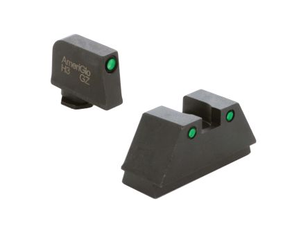 AmeriGlo Sight Set Front/Rear, Green/Black/Green - GL-813