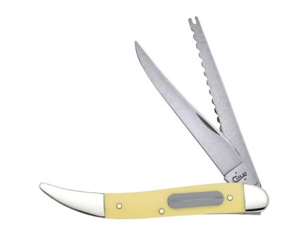 Case Fishing Folding Knife Clip Point, Yellow - 00120