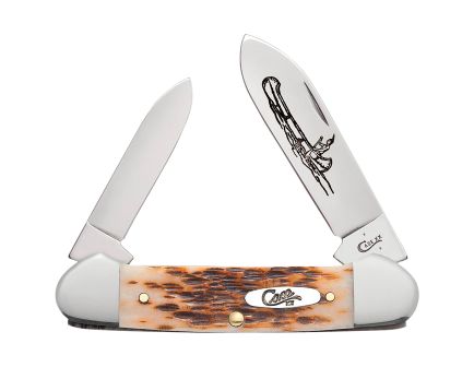 Case Canoe Folding Knife Spear/Pen, Amber - 00263