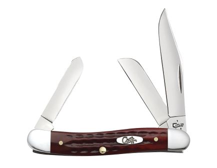 Case Stockman Medium Folding Knife Clip Point/Sheepfoot/Spey, Old Red - 00786