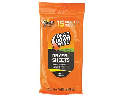Dead Down Wind 8" x 7" Natural Woods Dryer Sheet, Pack of 15