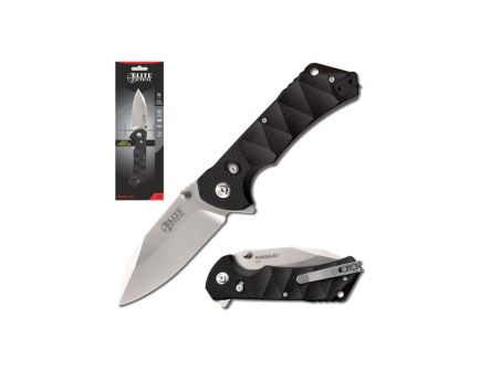 Elite Tactical Parallax Folding Knife D.L.M Drop Point Blade in Tactical Black - ET-FDR005SCS