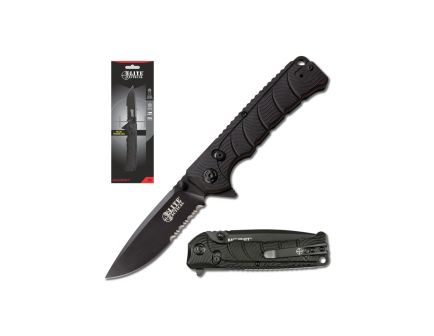 Elite Tactical Backdraft Folding Knife With D.L.M Drop Point, Black - ET-FDR011BKSCS