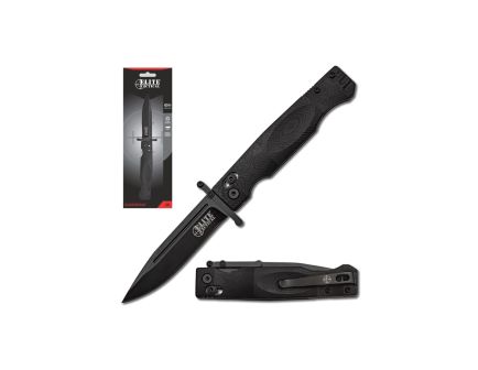 Elite Tactical Guardsman Folding Knife With Rapid Lock Clip Point, Black - ET-FDR012BKCS