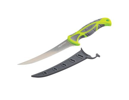 Smiths Products Mr. Crappie, Slab Sticker Curved Fillet, Fixed Blade Knife, Gray/Green - 51208