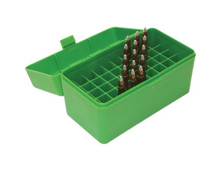MTM Case Gard .270 Cal Polypropylene Flip-Flop Ammo Box, Green - RL5010