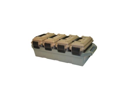 MTM Case Gard .30 Cal Polypropylene Ammo Crate, Army Green/Dark Earth - AC4C