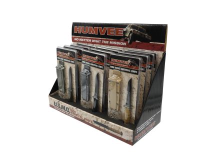 Humvee Adventure Gear Humbee 12-Piece Combat Neck Knife, Black/OD Green/Dark Earth - HMV-DB-USMC