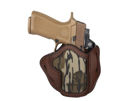 1791 Gunleather Optic Ready BH2.4S OWB Right Hand Leather Holster, Brown/Mossy Oak - MOBH24SBRWR