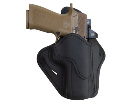 1791 Gunleather Optic Ready Sig P320 Leather OWB Holster Left 2.40, Stealth Black - ORBH24SBLL