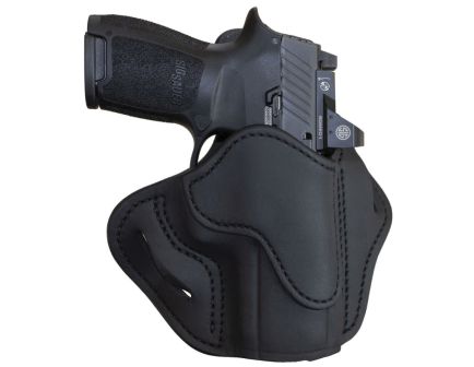 1791 Gunleather Optic Ready H&K VP9SK/FN 509 Leather OWB Holster Left 2.4S, Black - ORBH24SSBLL
