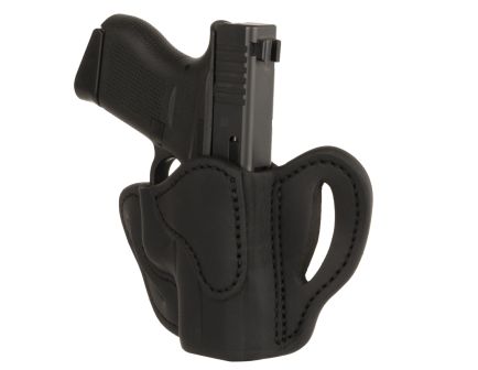 1791 Gunleather Optic Ready Glock 43/Sig P365 Leather OWB Left Holster C, Black - ORBHCSBLL