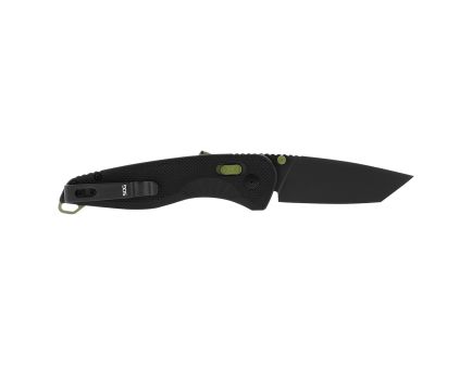 SOG Knives Aegis AT Folding Knife Drop Point, Black/Moss Accents - SOG11-41-09-41