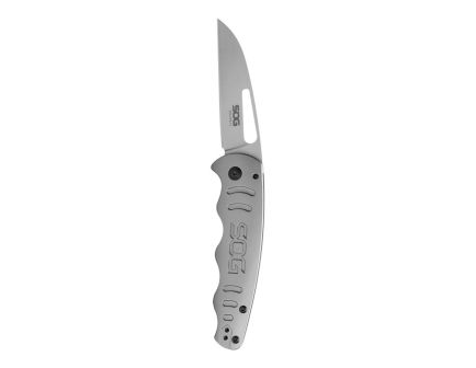 SOG Knives Escape FL Folding Knife Sheepsfoot, Silver - SOG14-52-01-57