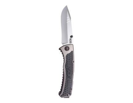 SOG Knives Sideswipe Folding Knife Clip Point, Gray Anodized - SOGSW1011-CP