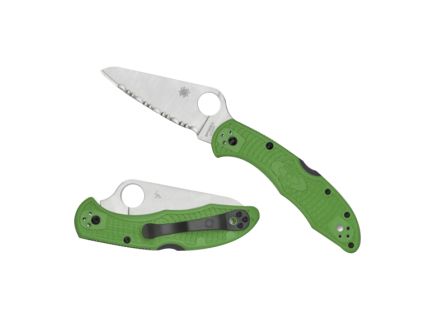 Spyderco Salt 2 Green Spyderedge Clip Point Folding Knife - C88FSGR2