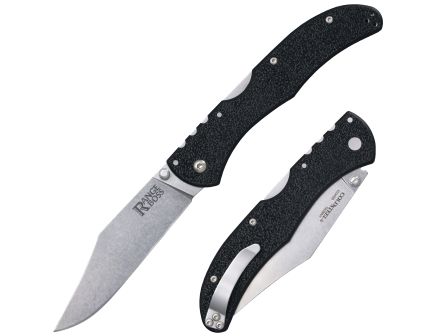Cold Steel Range Boss Folding Knife Clip Point Blade in Stealthy Black - CS-20KR5