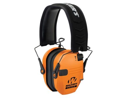 Walker Digital Polymer Electronic Earmuff Adult/23 dB, Blaze Orange/Black - GWP-RSEM-BLZ