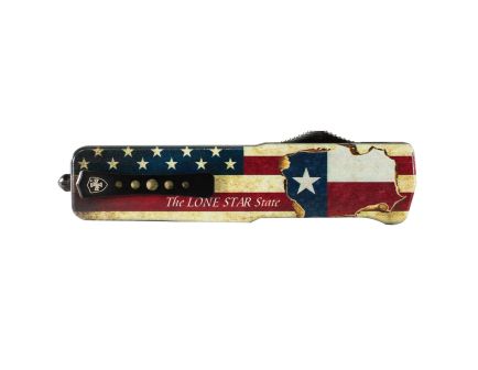 Templar Knife Premium Weighted Small OTF Knife Drop Point, Blue/Red/White - SZ-TX-32-1