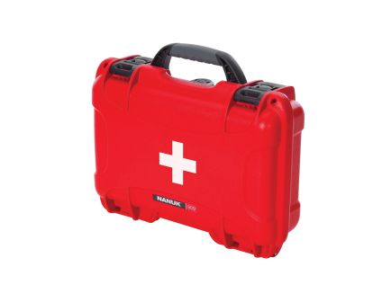Nanuk 909 NK-7 Resin First Aid Case - Durable Red Emergency Kit Container - 909-FSA9