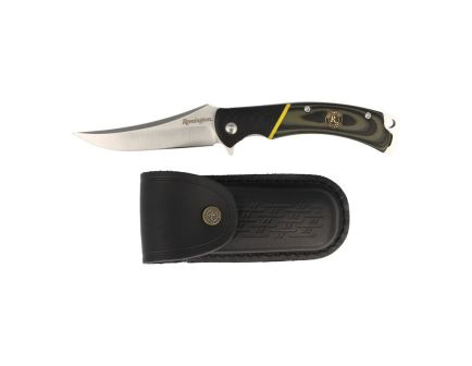 Remington Hunter Folding Knife Trailing Point, Black/Multi-Color Green - 15632
