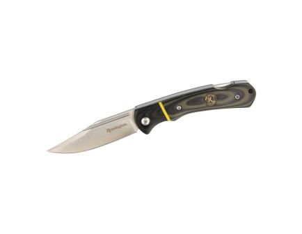 Remington Hunter Lockback Folding Knife, Black/Multi-Color Green - 15639
