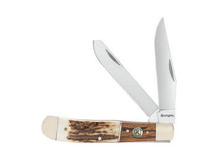 Remington Guide Trapper Folding Knife, Brown/Silver/White - 15652