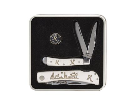 Remington Mule Deer Tin Collector Gift Set Knife Set, White Collector's Set for Enthusiasts - 15685