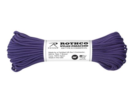 Rothco Nylon Paracord Type III 550 Lb - Purple, 100