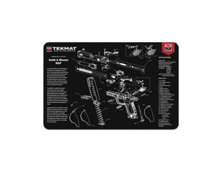 TekMat Smith & Wesson M&P Rubber Cleaning Mat 11" x 0.13", Black/Gray - TEKR17SWMP