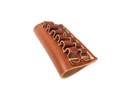 Hunter Company Full-Grain Leather 6 Loop Rifle/Handgun Cartridge Belt Slide, Chestnut Tan - 0500