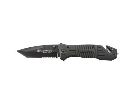 Smith & Wesson Extreme Ops Folding Tanto Knife Serrated, Black - SWFR2SCP