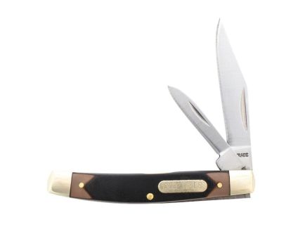 Old Timer 33OT Pocket Folding Knife Clip Point/Sheepsfoot, Black/Tan - 1179231