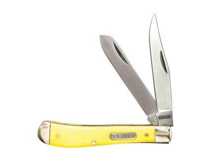 Old Timer Gunstock Trapper Folding Pocket Knife, Yellow - 1180011