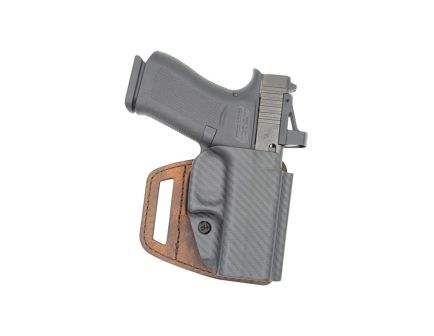 Versacarry V-Slide Springfield Hellcat Leather/Polymer OWB Holster Right, Brown - VSL211HCT