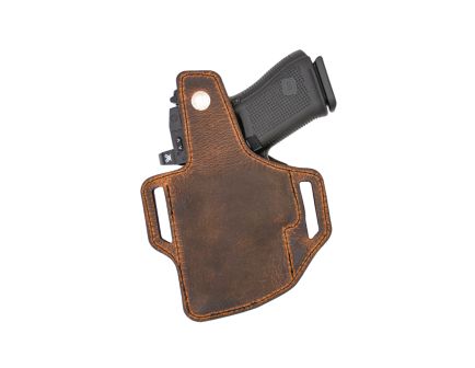 Versacarry Trooper Beretta 84F Leather OWB Holster Right 03, Black/Brown - TR22131