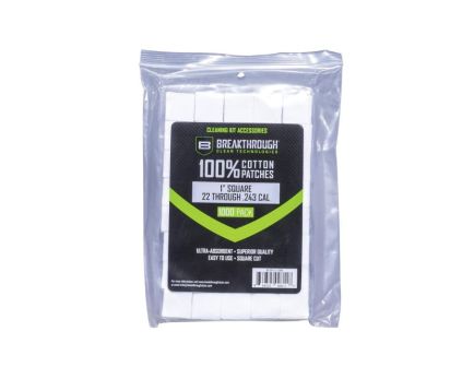 Breakthrough Clean 100% Cotton Square Patches 1" x 1" - Gun Cleaning Patches - BT-CP-S-1-1000