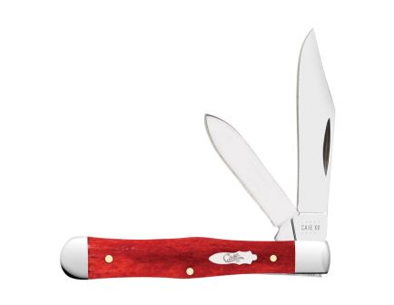 Case Swell Center Jack Small Pocket Knife Red Handle with Clip and Pen Blades - 11325