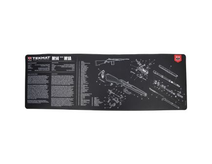 TEKMAT M14 M1A 44" x 15" x 0.25" Cleaning Mat, Black/White