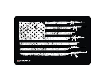 TEKMAT USA Gun Flag 42" x 25" x 0.13" Door Mat, Black/White