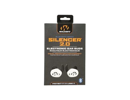 Walkers Game Ear Silencer BT 2.0 Bluetooth Earbuds, White