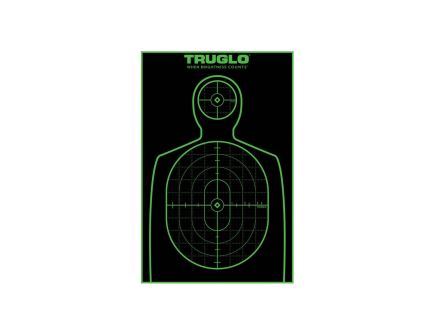 TruGlo Handgun Silhouette Target 12" x 18", Black/Green