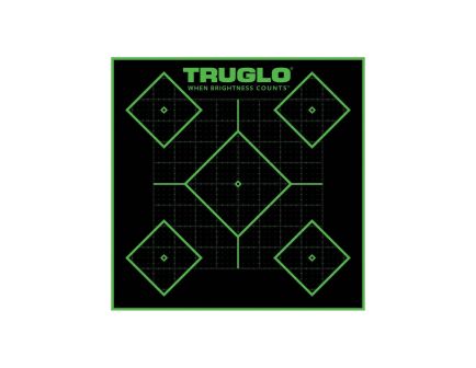TruGlo Tru-See 5-Diammond Target 12" x 12", Black/Green